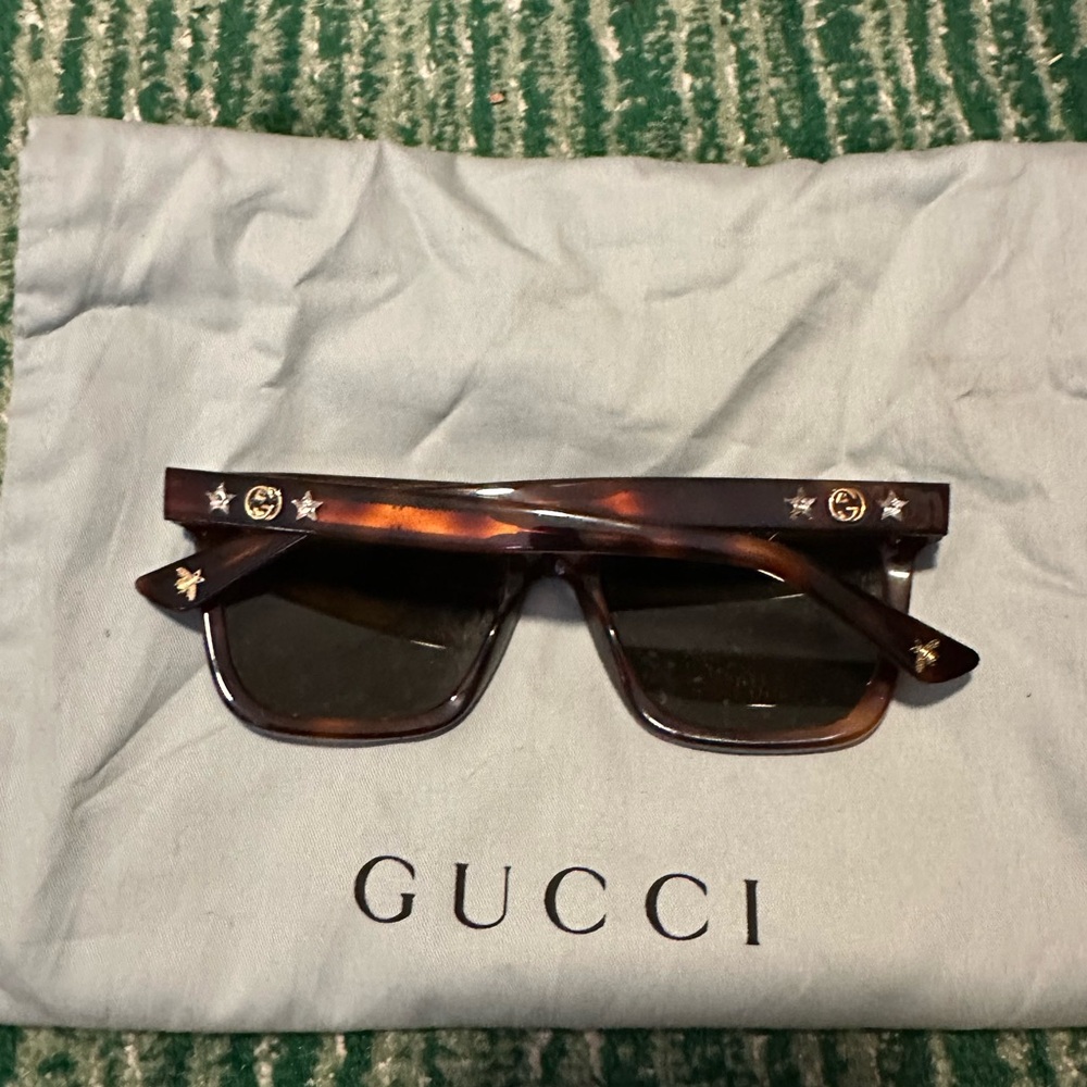 Gucci Square Tortoise Shell Sunglasses - image 2